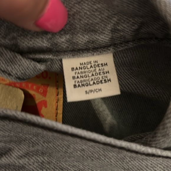 Men’s gray size small Levi jacket new tag measures 22 lacrosse pitch pit new - Picture 6 of 8